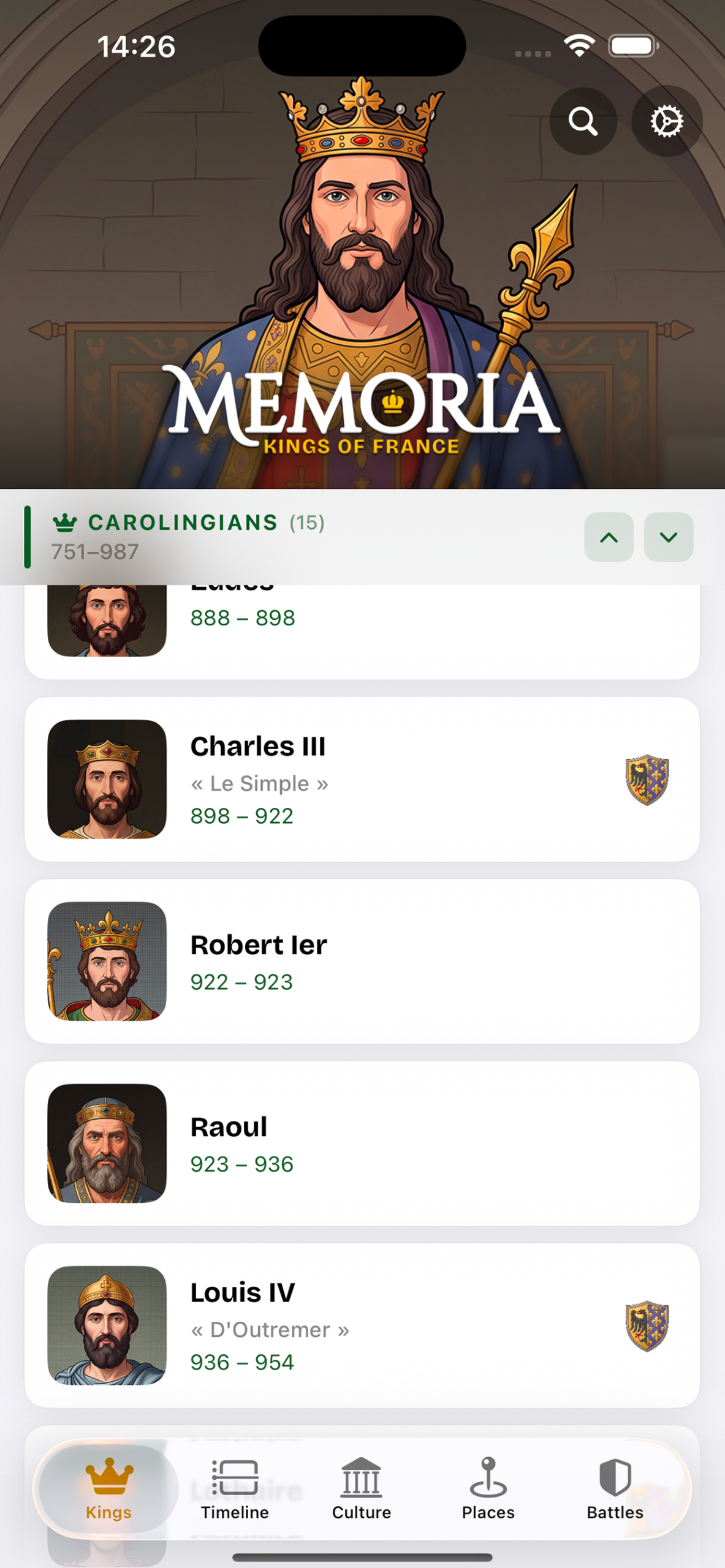 Memoria: Kings of France