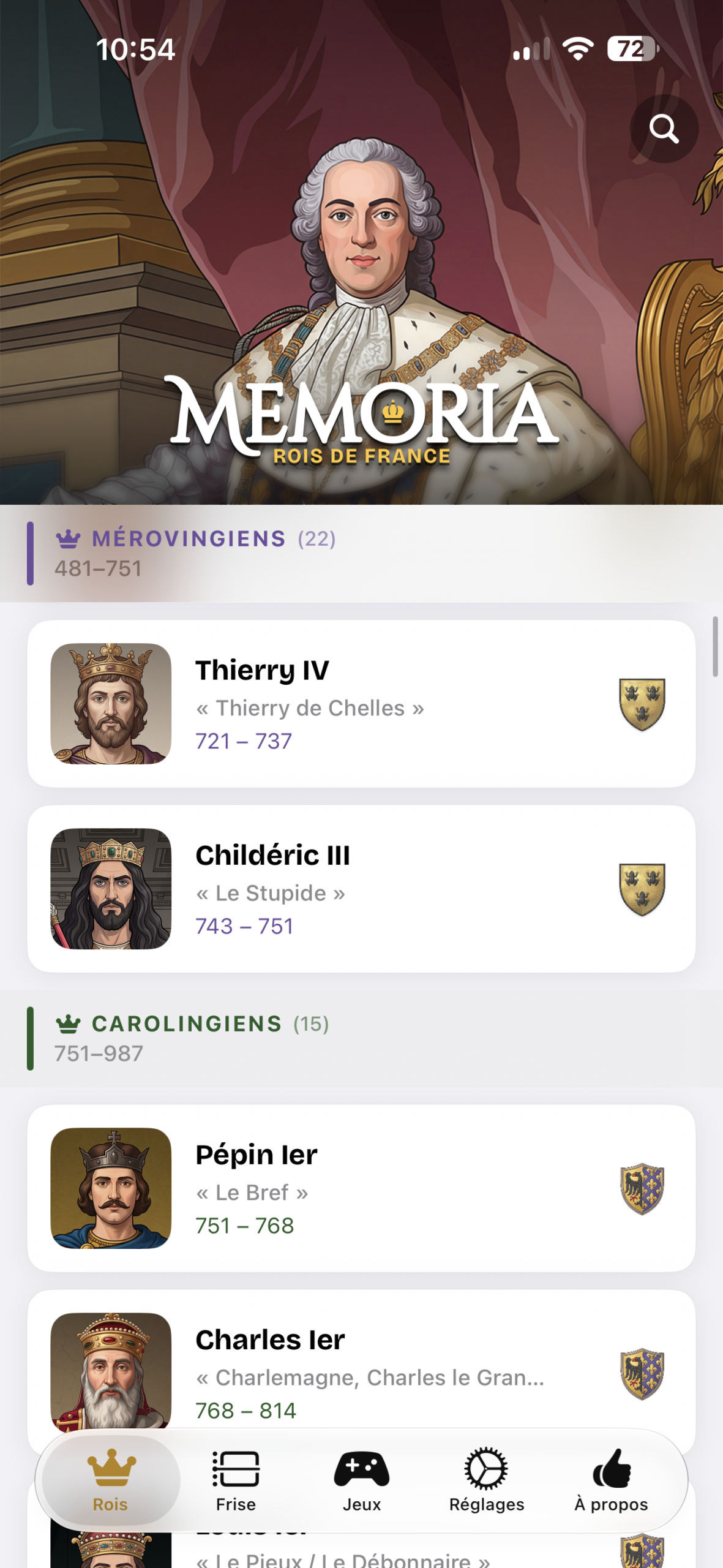Memoria : Rois de France